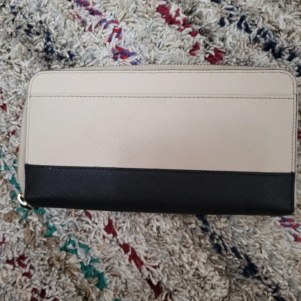 Kate Spade Neda Newbury Lane Zip-Around Wallet Mousfro/Black